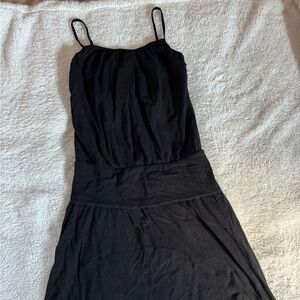 James Perse Black Dress with Subtle Tag Detail